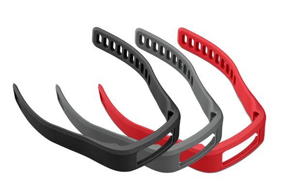 GARMIN Ersatz-Armbänder SMALL, für vivofit, schwarz/dunkelgrau/rot