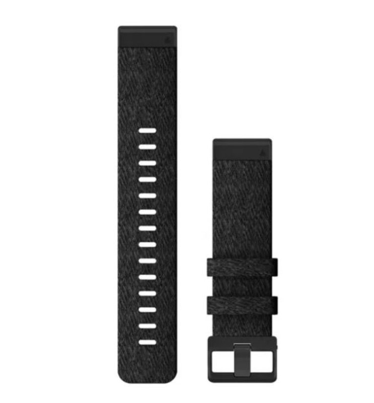 GARMIN QuickFit-Armband, 22mm, Nylon, Schwarz meliert