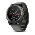 GARMIN fenix 5X SAPHIR Grau, Armband Metall